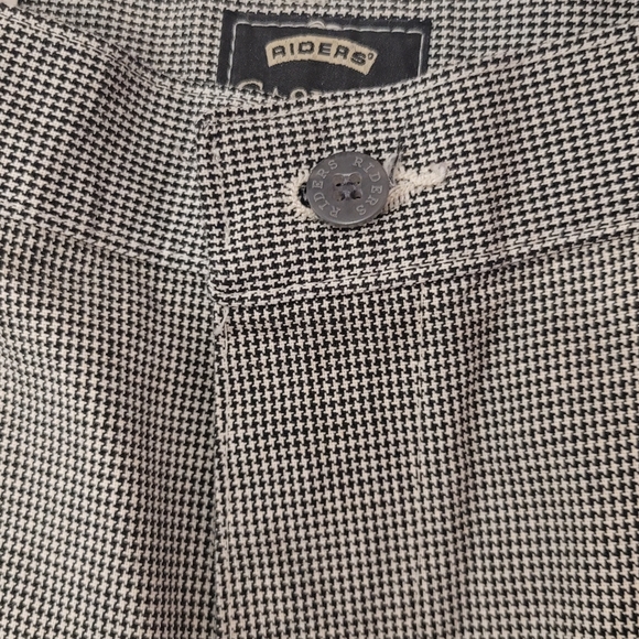 NWT Vintage Lee Riders Houndstooth High Waisted Slacks Black Grey 8 - Picture 5 of 11